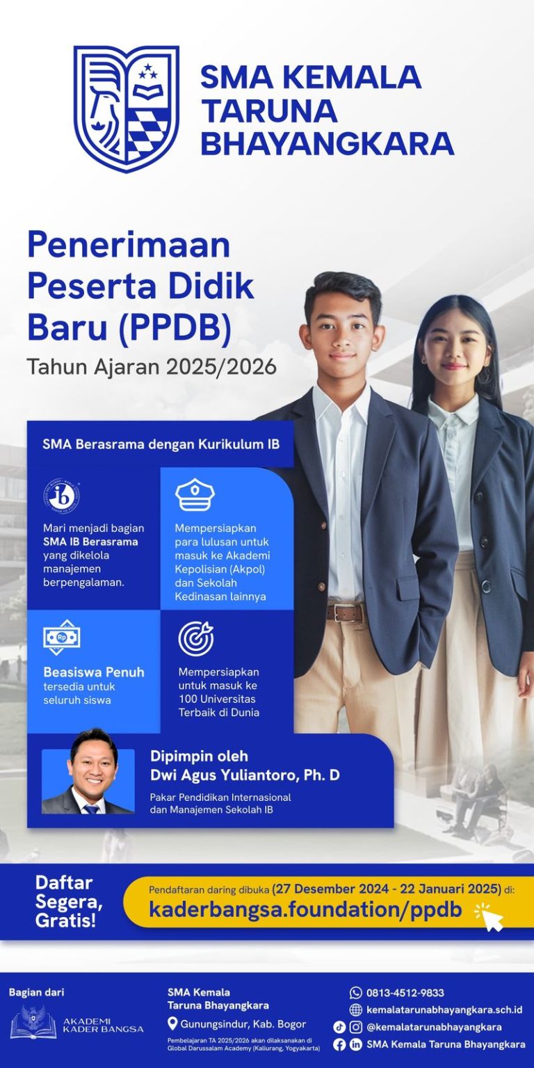 Dengan Kurikulum International Baccalaureate, Polda Kalteng Buka SMA Kemala Taruna Bhayangkara