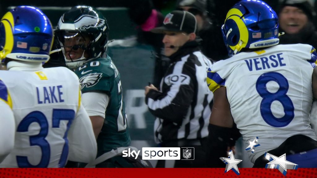 ‘Baca jerseyku!’ | Barkley LAMBAT untuk mengejek Rams dalam perjalanan untuk TD 62 yard!