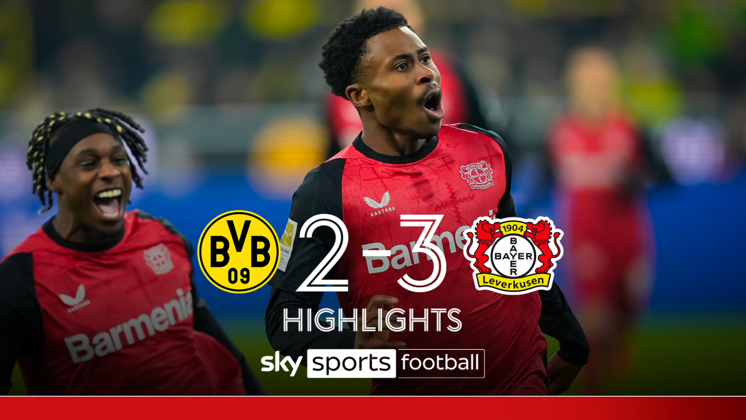 Leverkusen mengalahkan Dortmund dalam thriller untuk kemenangan kesembilan berturut-turut di semua kompetisi