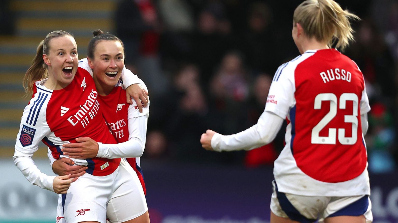 Liga Super Wanita: Arsenal mengalahkan Crystal Palace sementara Chelsea juga mengalahkan West Ham | Berita Sepak Bola