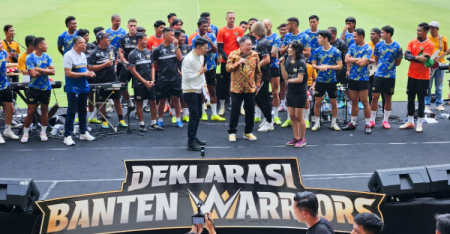 Hadiri Deklarasi Banten Warriors Bamsoet mendorong Dewa United untuk terus meningkatkan prestasi di League 1