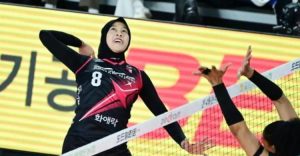 Mencapai pemain terbaik dalam pertandingan voli wanita Korea Megatron semakin ganas