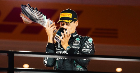 Mercedes F1 yang optimis mengembangkan Juara Dunia Juara Russell