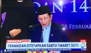 Pemerintah Set 1 Ramadan 1446 H jatuh pada hari Sabtu, 1 Maret 2025