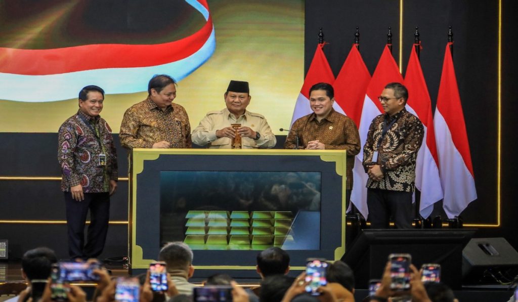 Prabowo meluncurkan layanan bank emas, menciptakan 1,8 juta pekerjaan