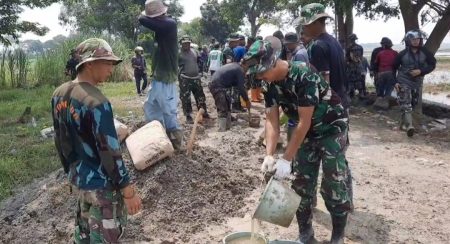 TMMD di Subang Fokus pada Pengembangan Infrastruktur di Desa Cilamaya Girang