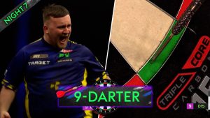 Adegan sebagai Littler Nails Nine-Darter di Cardiff Final!