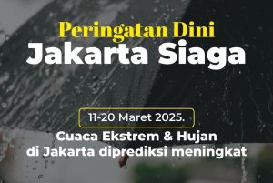 Jakarta Alert membanjiri dini peringatan cuaca ekstrem dari besok hingga 20 Maret