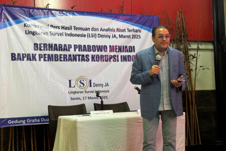 LSI Denny Ja Hope Prabowo, pemberantasan korupsi Indonesia