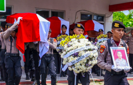 Lokasi penembakan petugas polisi di jalan Kanan disebut daerah Texas, banyak senjata api buatan sendiri