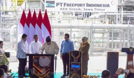 Peresmian Freeport’s Gold Smelter di Jiipe Gresik menguatkan hilir